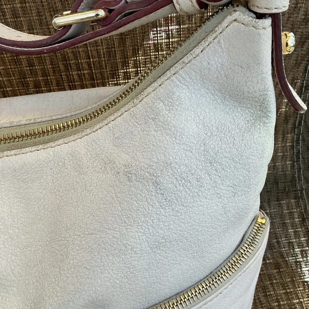 Dooney & Bourke Cream Leather Shoulder Bag